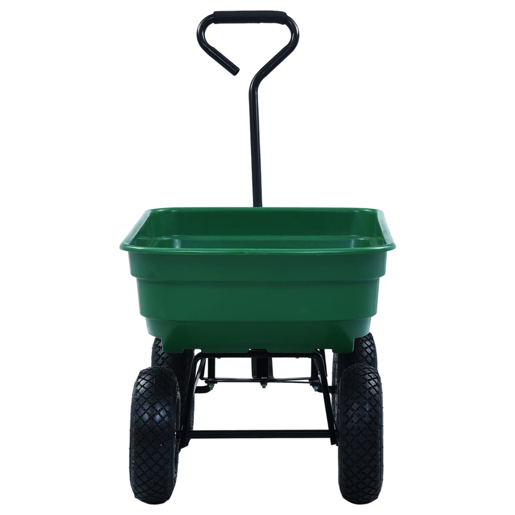 Zahradní Sklápěcí Ruční Vozík 300 Kg 75 L Zelený