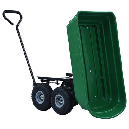 Zahradní Sklápěcí Ruční Vozík 300 Kg 75 L Zelený