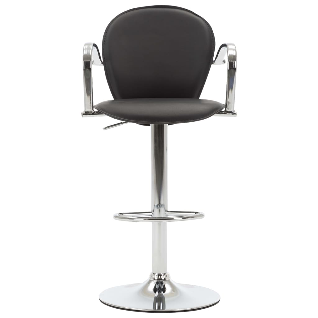 Barové Stoličky S Područkami 2 Ks Černé Umělá Kůže