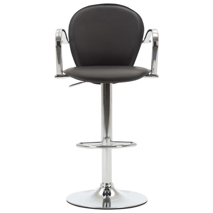 Barové Stoličky S Područkami 2 Ks Černé Umělá Kůže