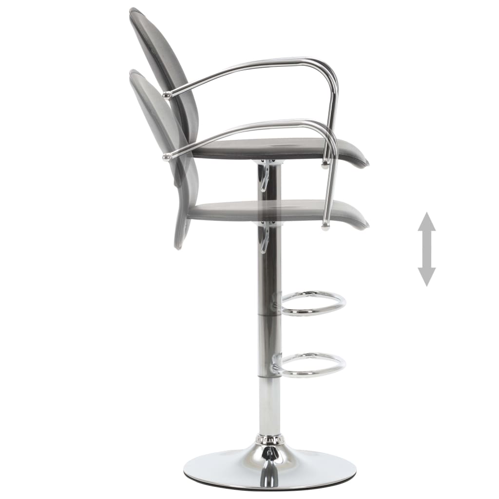 Barové Stoličky S Područkami 2 Ks Černé Umělá Kůže