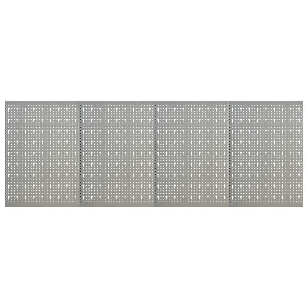 Nástěnné Děrované Panely 4 Ks 40 X 58 Cm Ocel