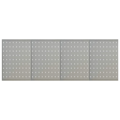 Nástěnné Děrované Panely 4 Ks 40 X 58 Cm Ocel