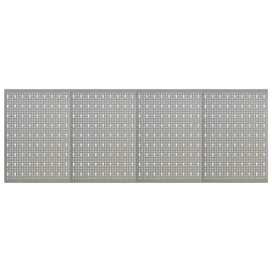 Nástěnné Děrované Panely 4 Ks 40 X 58 Cm Ocel