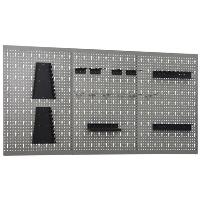 Nástěnné Děrované Panely 4 Ks 40 X 58 Cm Ocel