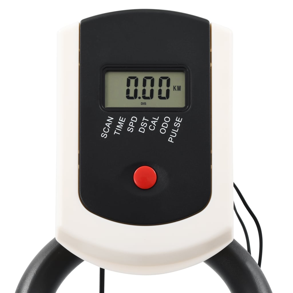 Cyklotrenažér Se Snímačem Tepu Bílo-Červený