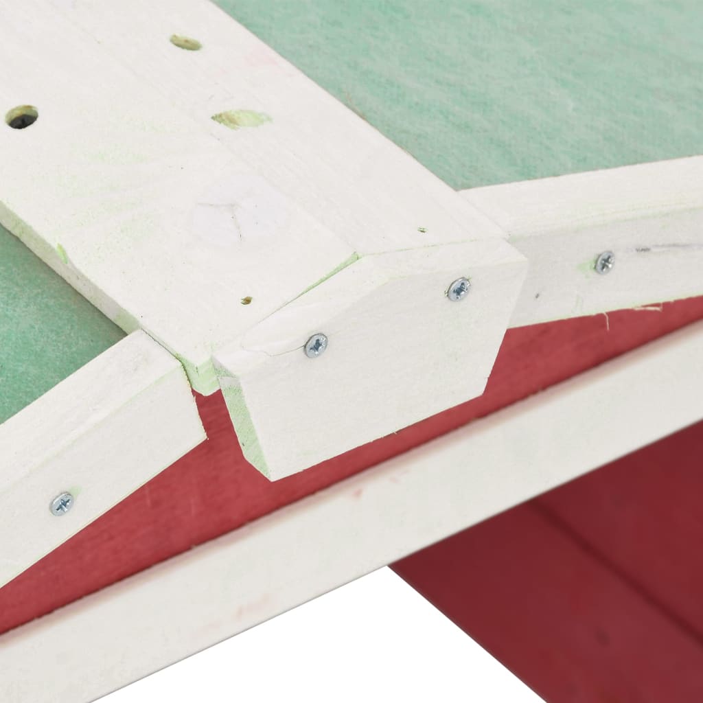 Garáž Na Robotickou Sekačku 72X87X50 Cm Červená A Bílá Jedle