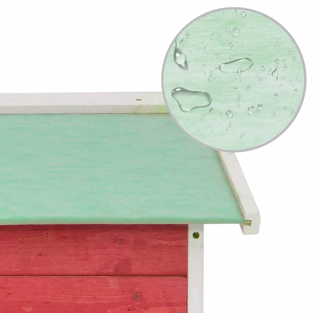 Garáž Na Robotickou Sekačku 72X87X50 Cm Červená A Bílá Jedle