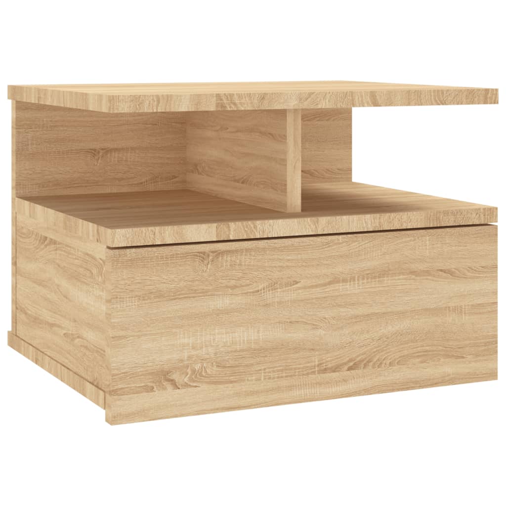 Plovoucí Noční Stolky 2 Ks Dub Sonoma 40 X 31 X 27 Cm Kompozit