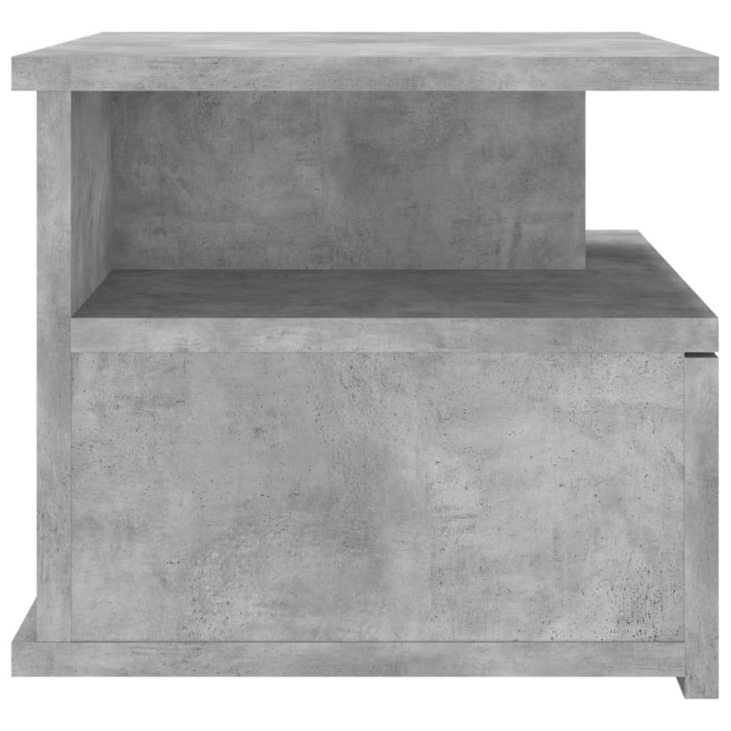 Plovoucí Noční Stolky 2 Ks Betonově Šedé 40X31X27 Cm Kompozit