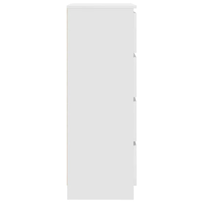 Příborník Bílý 60 X 35 X 98,5 Cm Kompozitní Dřevo