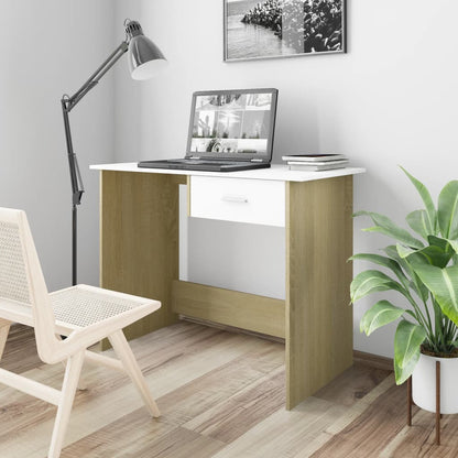 Psací Stůl Bílý 100 X 50 X 76 Cm Kompozitní Dřevo