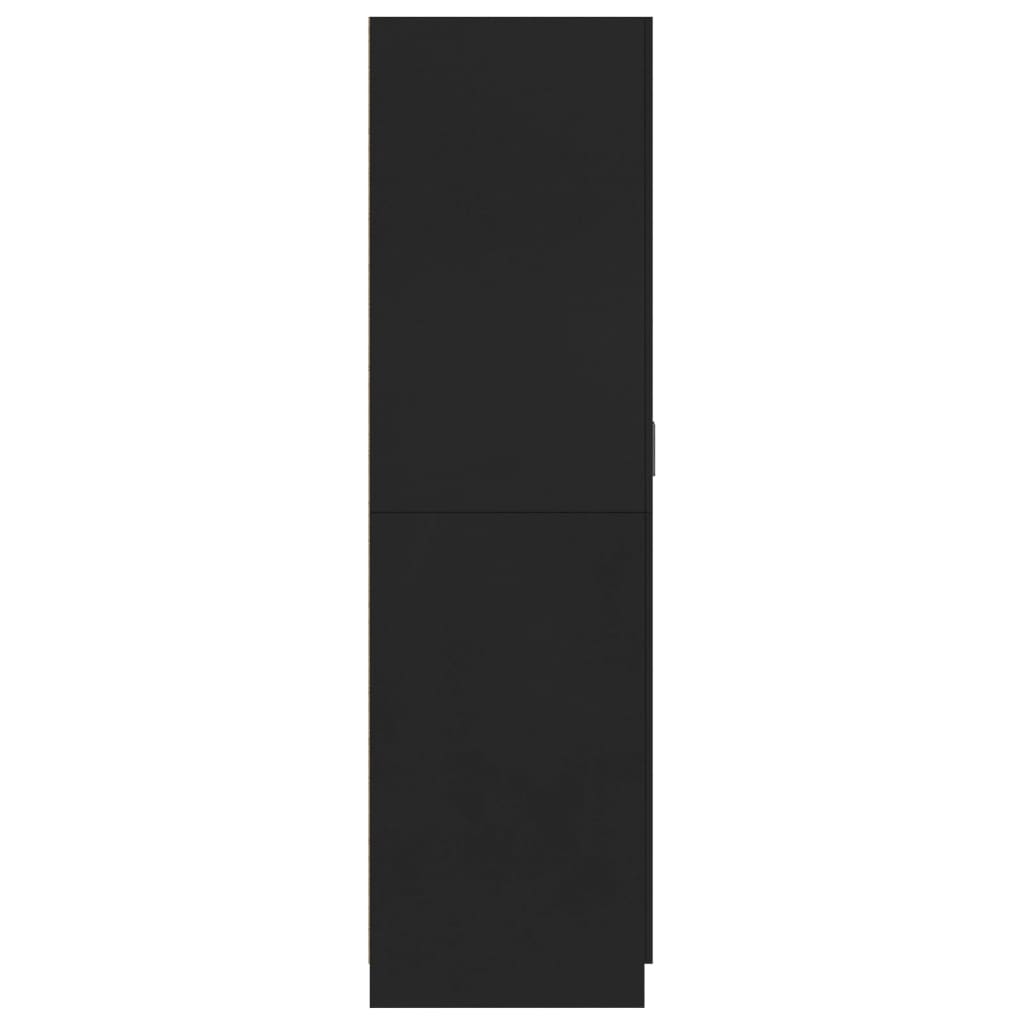 Šatní Skříň Černá 80 X 52 X 180 Cm Kompozitní Dřevo