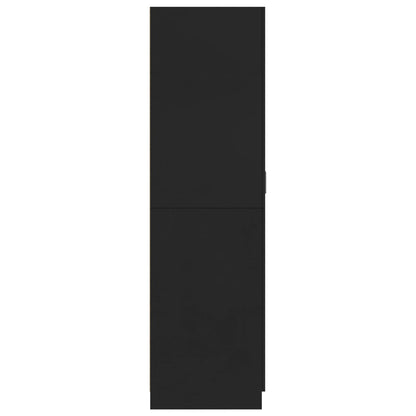 Šatní Skříň Černá 80 X 52 X 180 Cm Kompozitní Dřevo