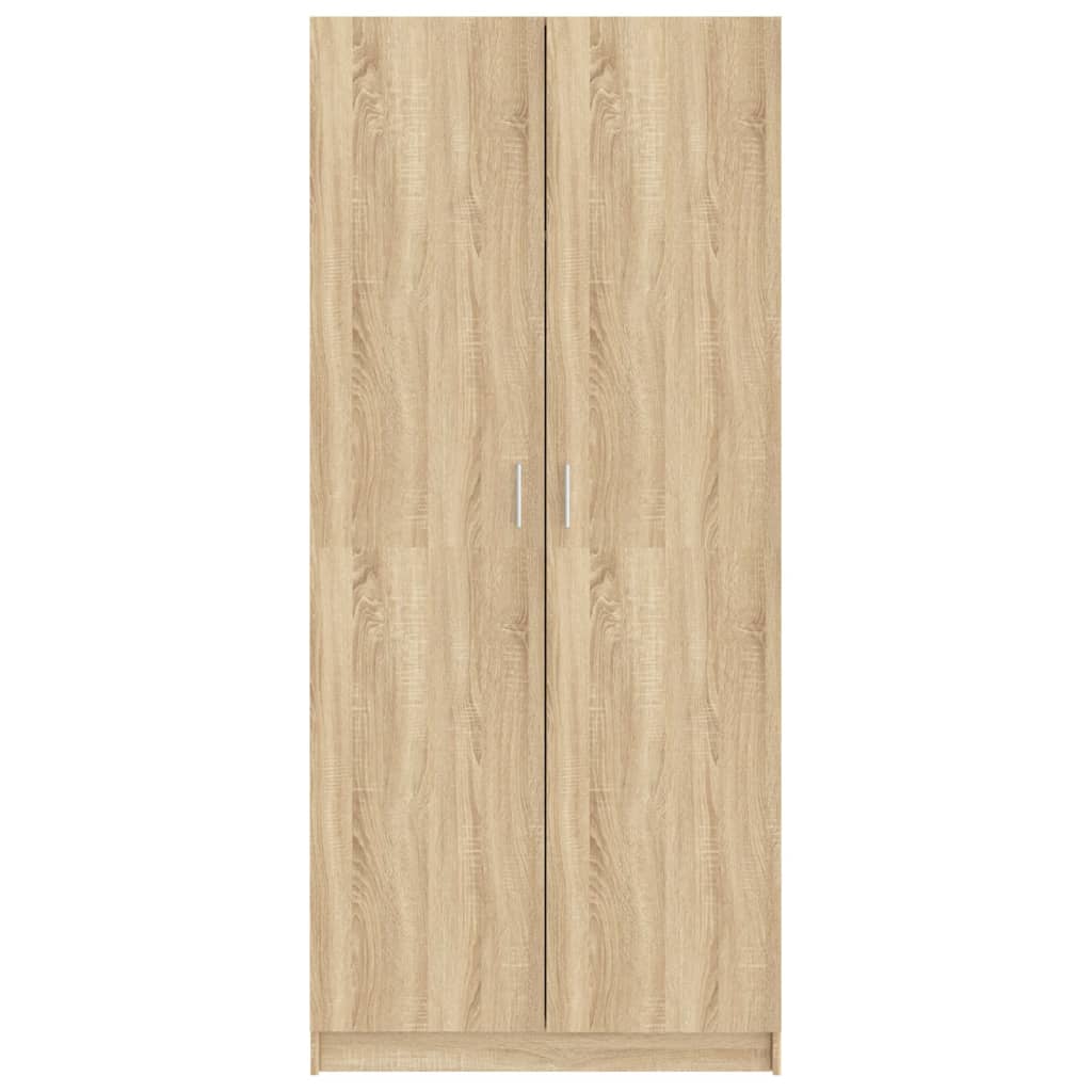 Šatní Skříň Dub Sonoma 80 X 52 X 180 Cm Kompozitní Dřevo