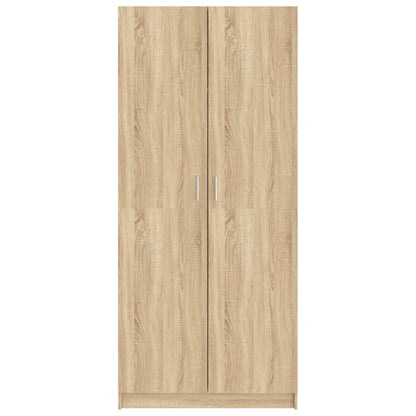 Šatní Skříň Dub Sonoma 80 X 52 X 180 Cm Kompozitní Dřevo
