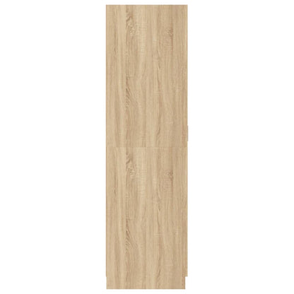 Šatní Skříň Dub Sonoma 80 X 52 X 180 Cm Kompozitní Dřevo