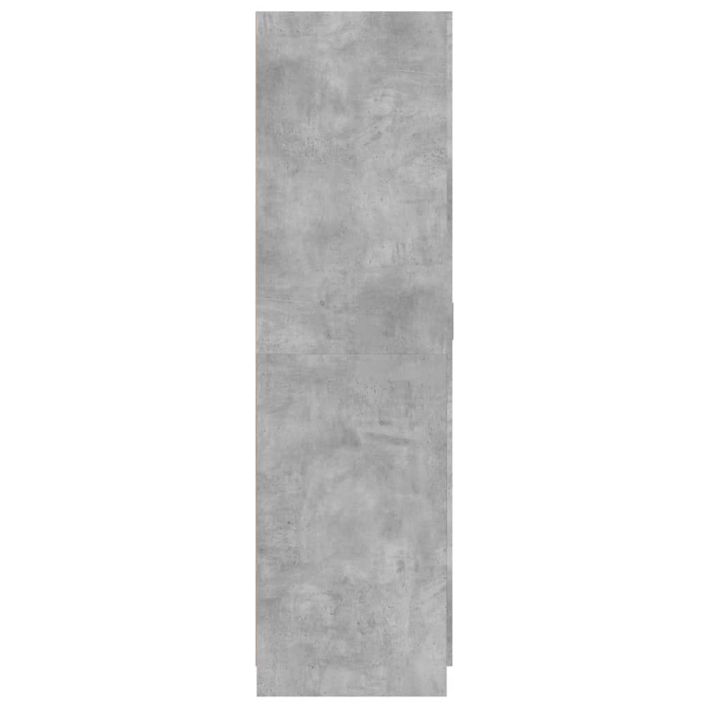 Šatní Skříň Betonově Šedá 80 X 52 X 180 Cm Kompozitní Dřevo