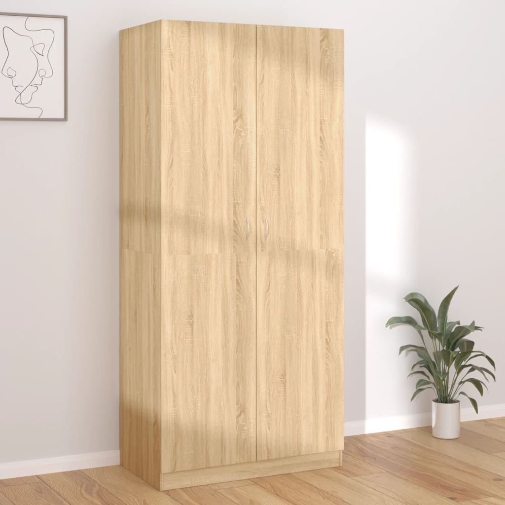 Šatní Skříň Betonově Šedá 90 X 52 X 200 Cm Kompozitní Dřevo