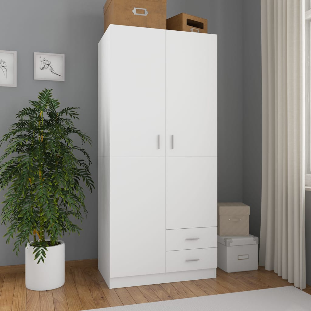 Šatní Skříň 80 X 52 X 180 Cm Kompozitní Dřevo