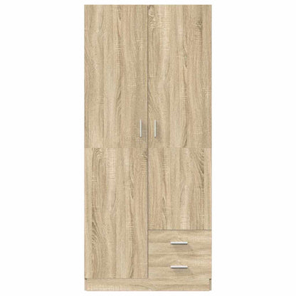 Šatní Skříň Dub Sonoma 80 X 52 X 180 Cm Kompozitní Dřevo