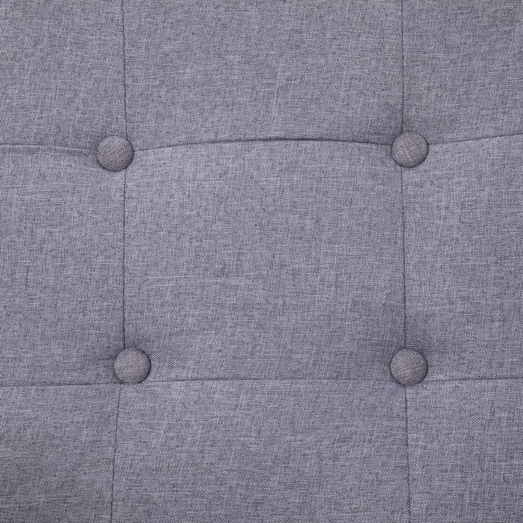 2Místná Pohovka S Područkami Světle Šedá Ocel A Textil