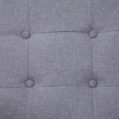 2Místná Pohovka S Područkami Světle Šedá Ocel A Textil
