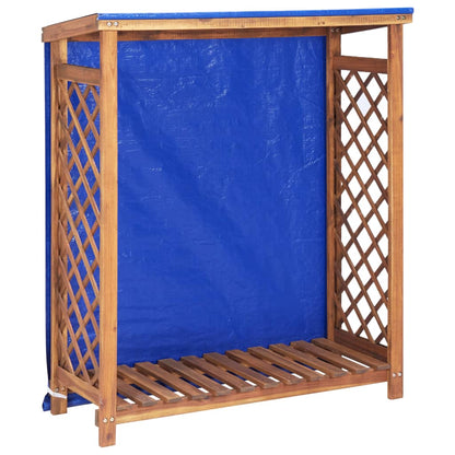 Přístřešek Na Dříví 105 X 38 X 115 Cm Masivní Akáciové Dřevo