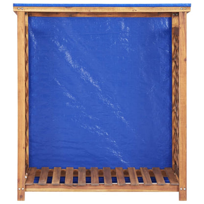 Přístřešek Na Dříví 105 X 38 X 115 Cm Masivní Akáciové Dřevo