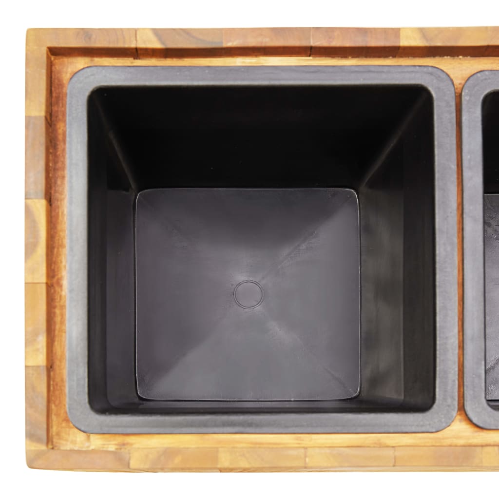 Zahradní Vyvýšený Záhon Se 3 Nádobami Masivní Akácie