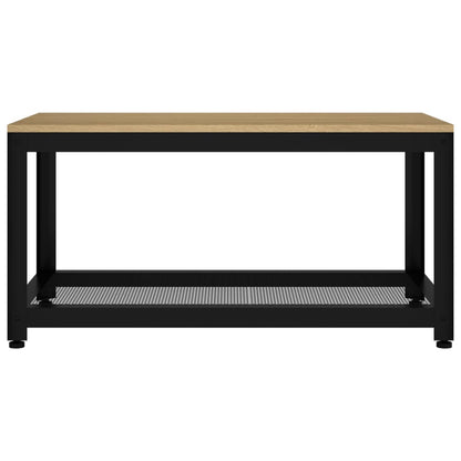 Konferenční Stolek Světle Hnědý A Černý 90X45X45Cm Mdf A Železo