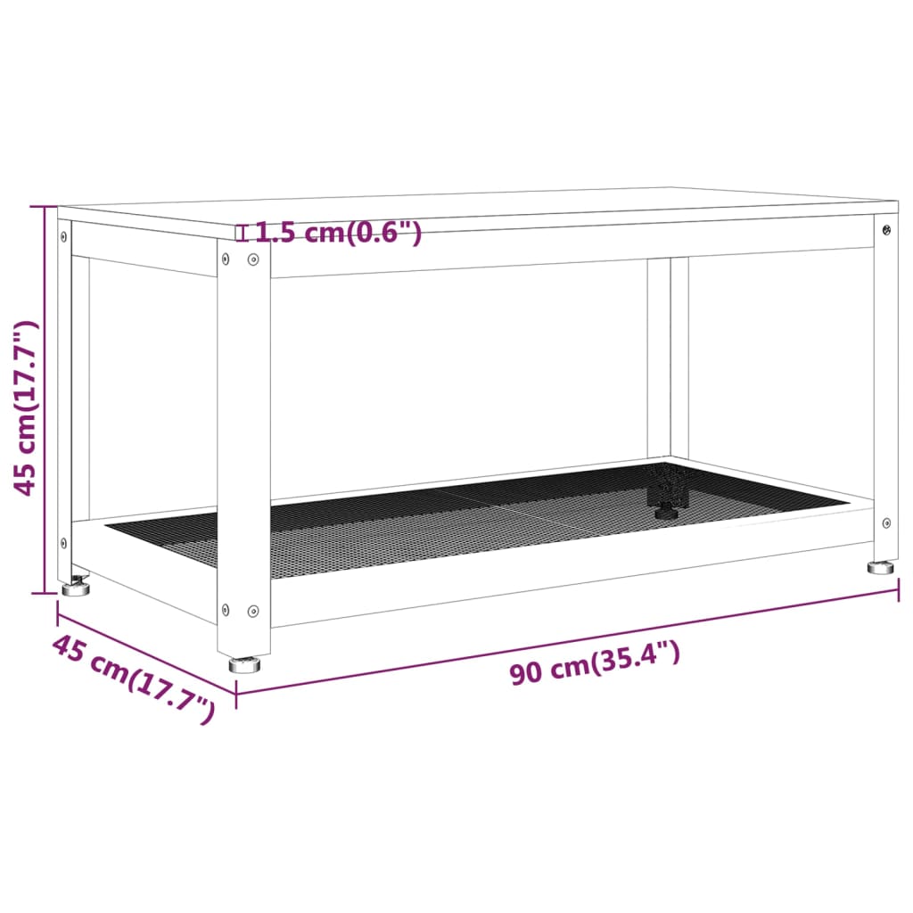 Konferenční Stolek Světle Hnědý A Černý 90X45X45Cm Mdf A Železo