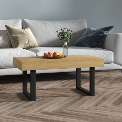 Konferenční Stolek Šedý A Černý 90 X 45 X 40 Cm Mdf A Železo