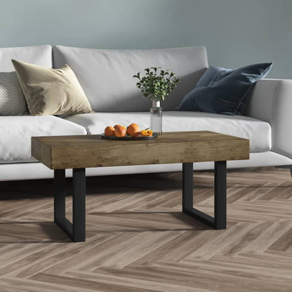 Konferenční Stolek Šedý A Černý 90 X 45 X 40 Cm Mdf A Železo