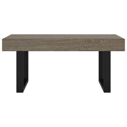 Konferenční Stolek Šedý A Černý 90 X 45 X 40 Cm Mdf A Železo