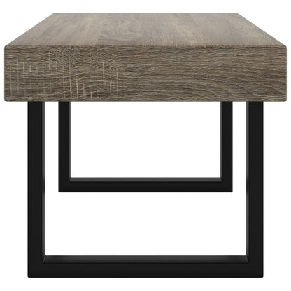 Konferenční Stolek Šedý A Černý 90 X 45 X 40 Cm Mdf A Železo