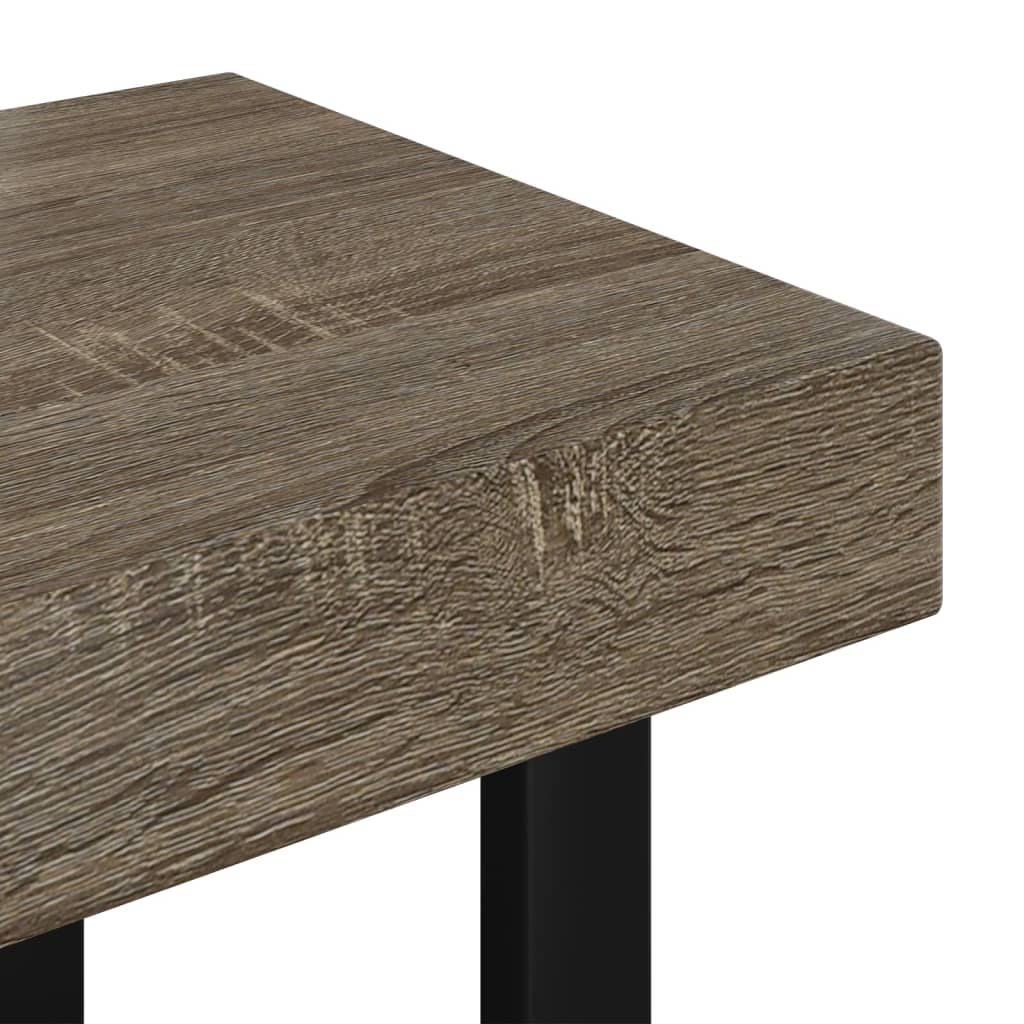 Konferenční Stolek Šedý A Černý 90 X 45 X 40 Cm Mdf A Železo