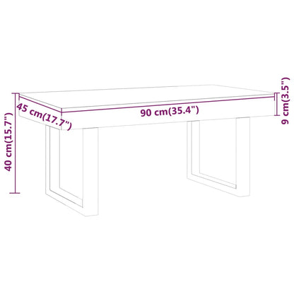 Konferenční Stolek Šedý A Černý 90 X 45 X 40 Cm Mdf A Železo