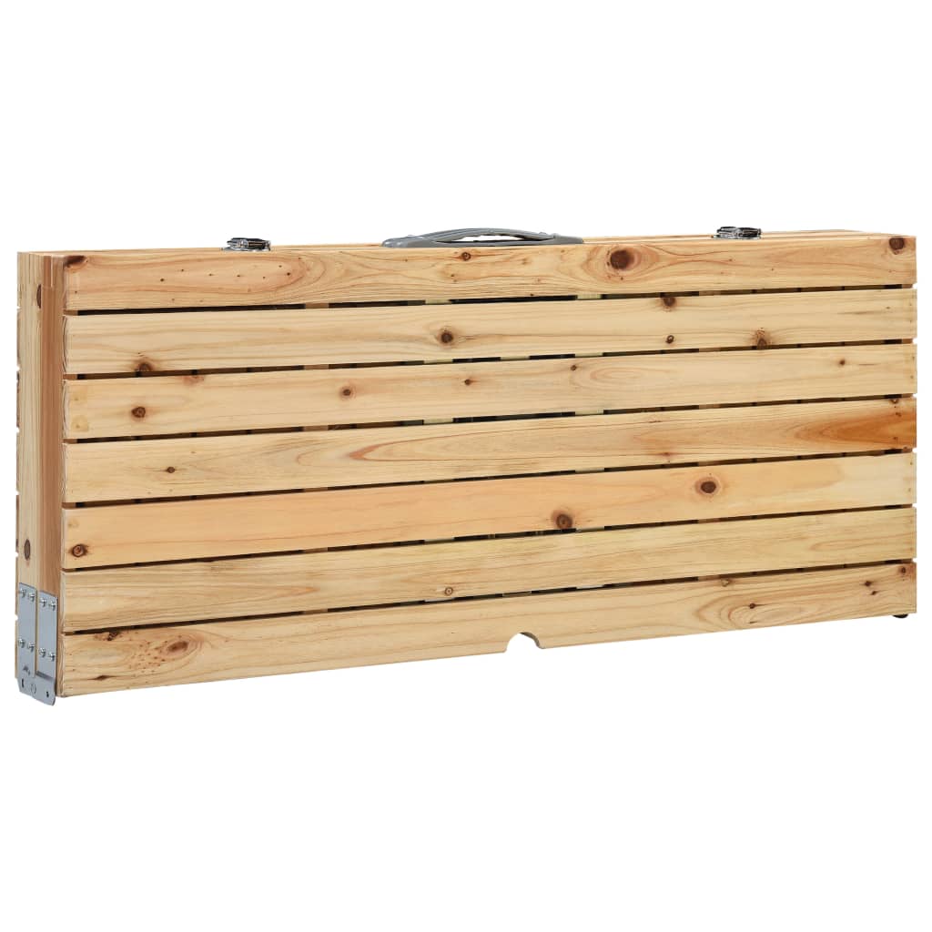 Skládací Kempingový Stůl Se 4 Místy K Sezení Ocel Hliník