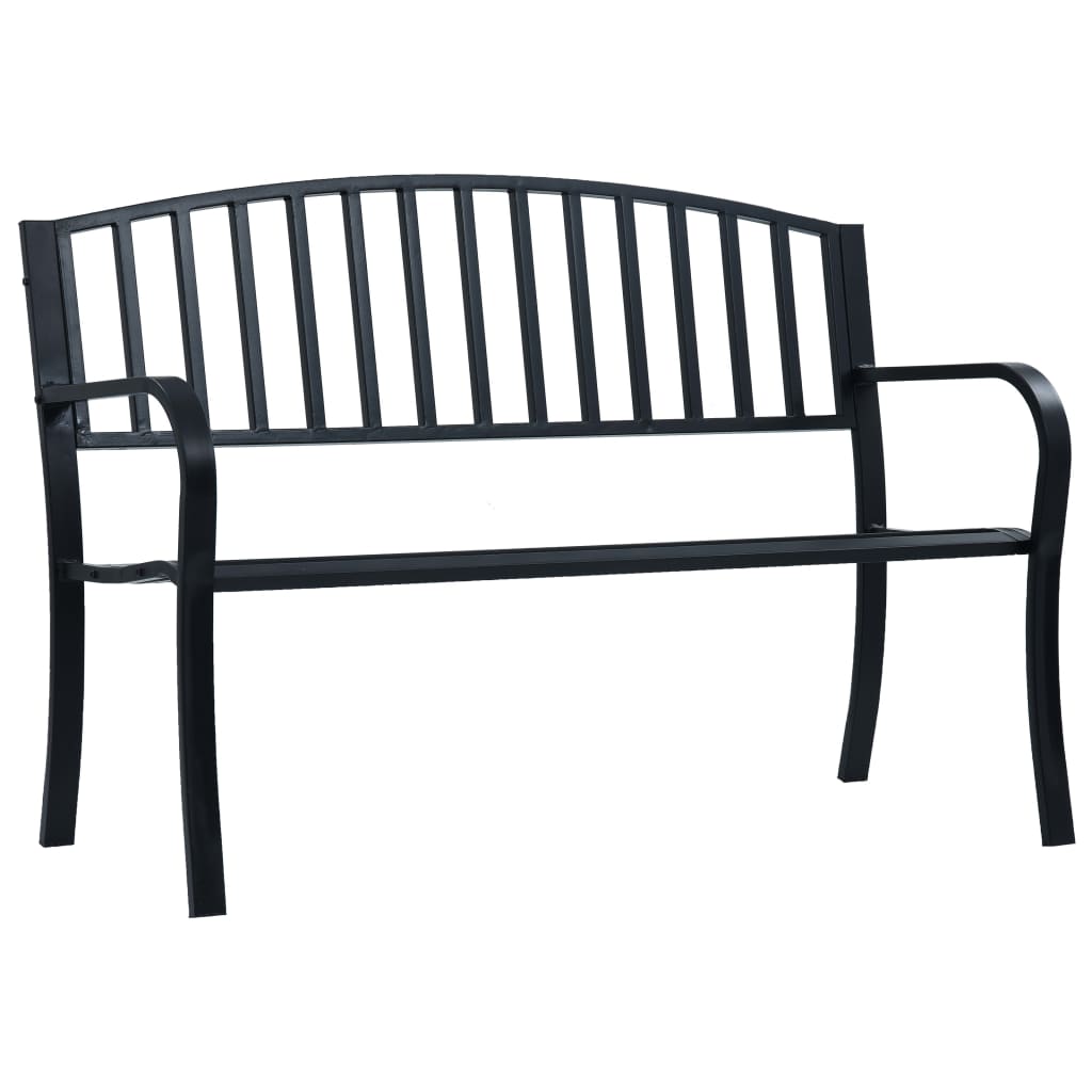 Zahradní Lavice 125 Cm Černá Ocel