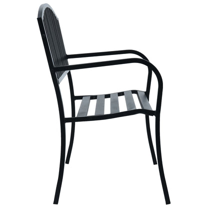 Zahradní Lavice 125 Cm Černá Ocel