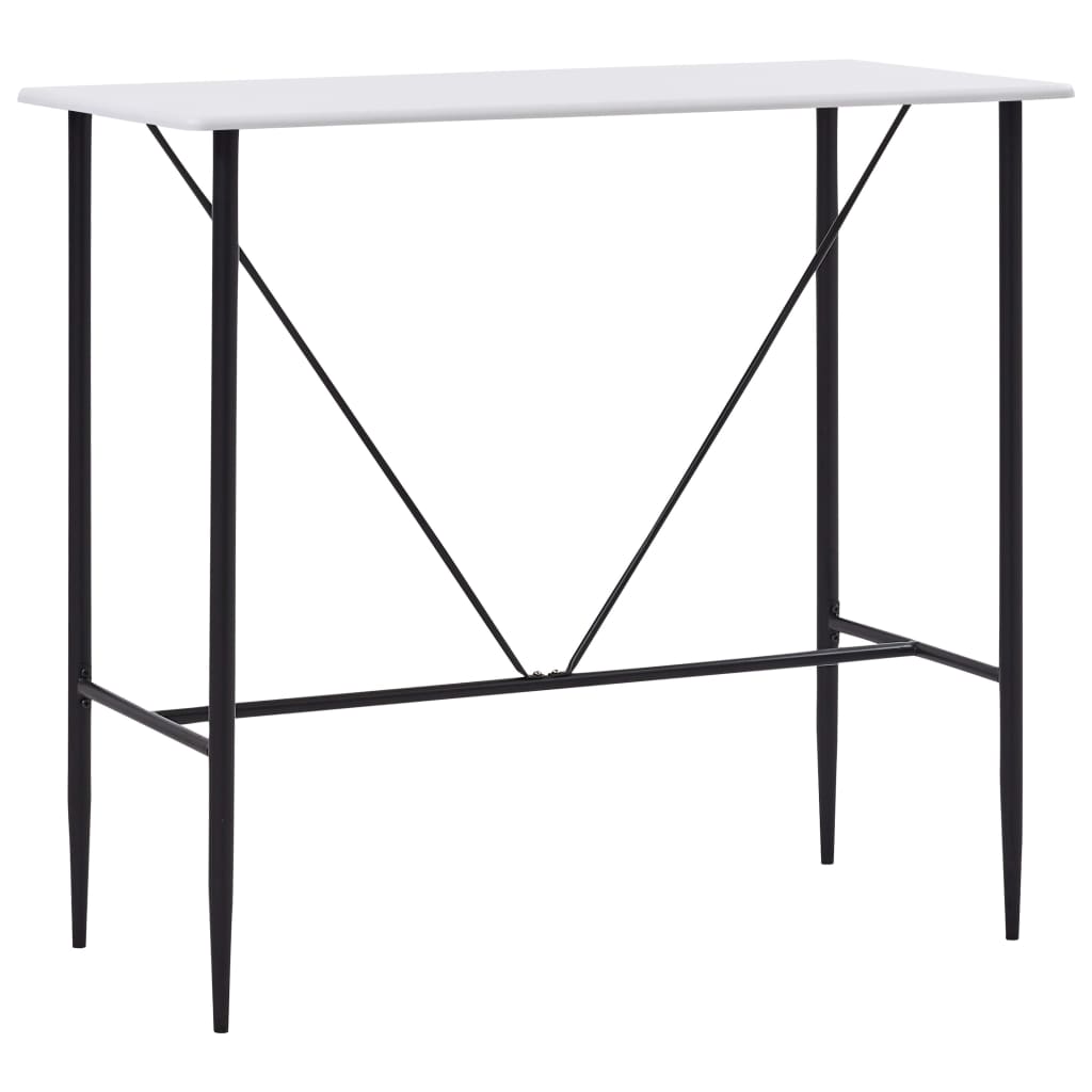 Barový Stůl Bílý 120 X 60 X 110 Cm Mdf