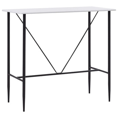 Barový Stůl Bílý 120 X 60 X 110 Cm Mdf