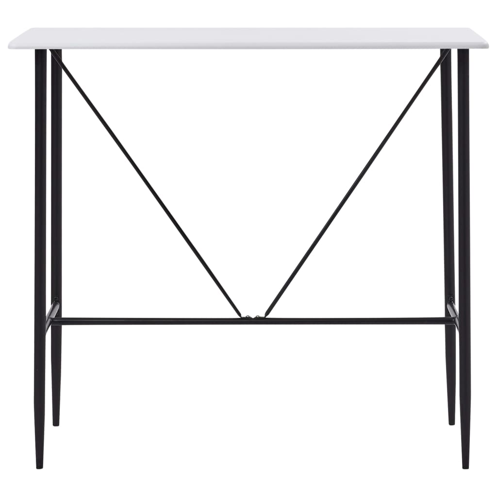 Barový Stůl Bílý 120 X 60 X 110 Cm Mdf