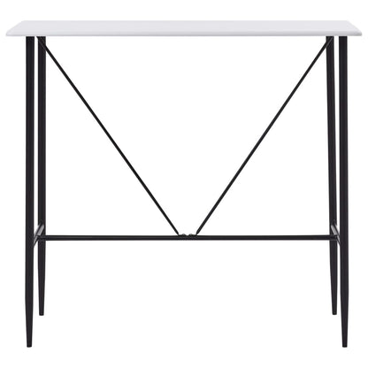 Barový Stůl Bílý 120 X 60 X 110 Cm Mdf