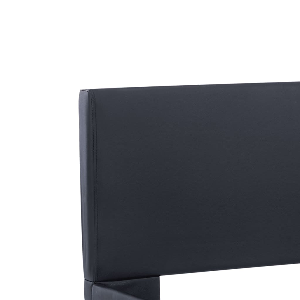 Rám Postele S Led Světlem Černý Umělá Kůže 90 X 200 Cm