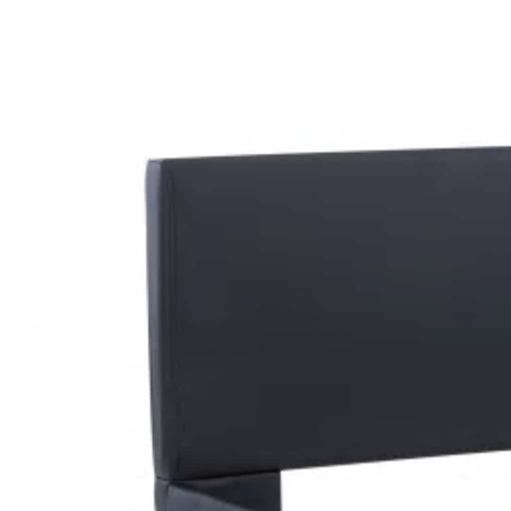 Rám Postele S Led Světlem Černý Umělá Kůže 100 X 200 Cm