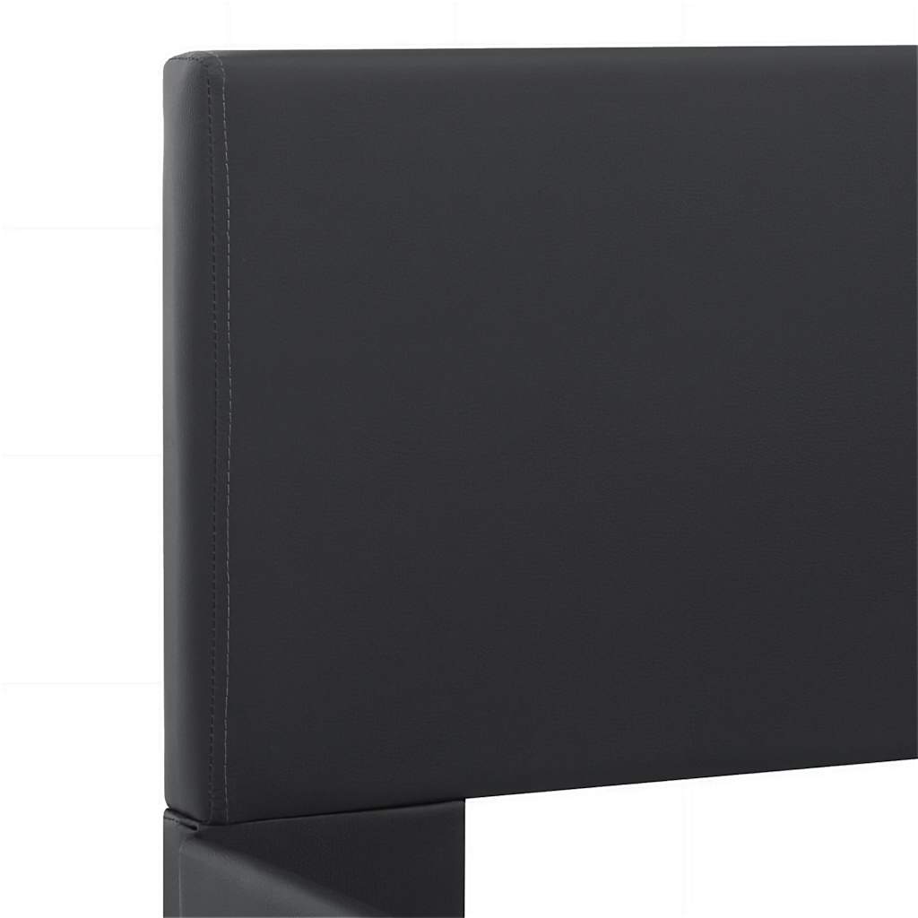 Rám Postele S Led Světlem Černý Umělá Kůže 120 X 200 Cm