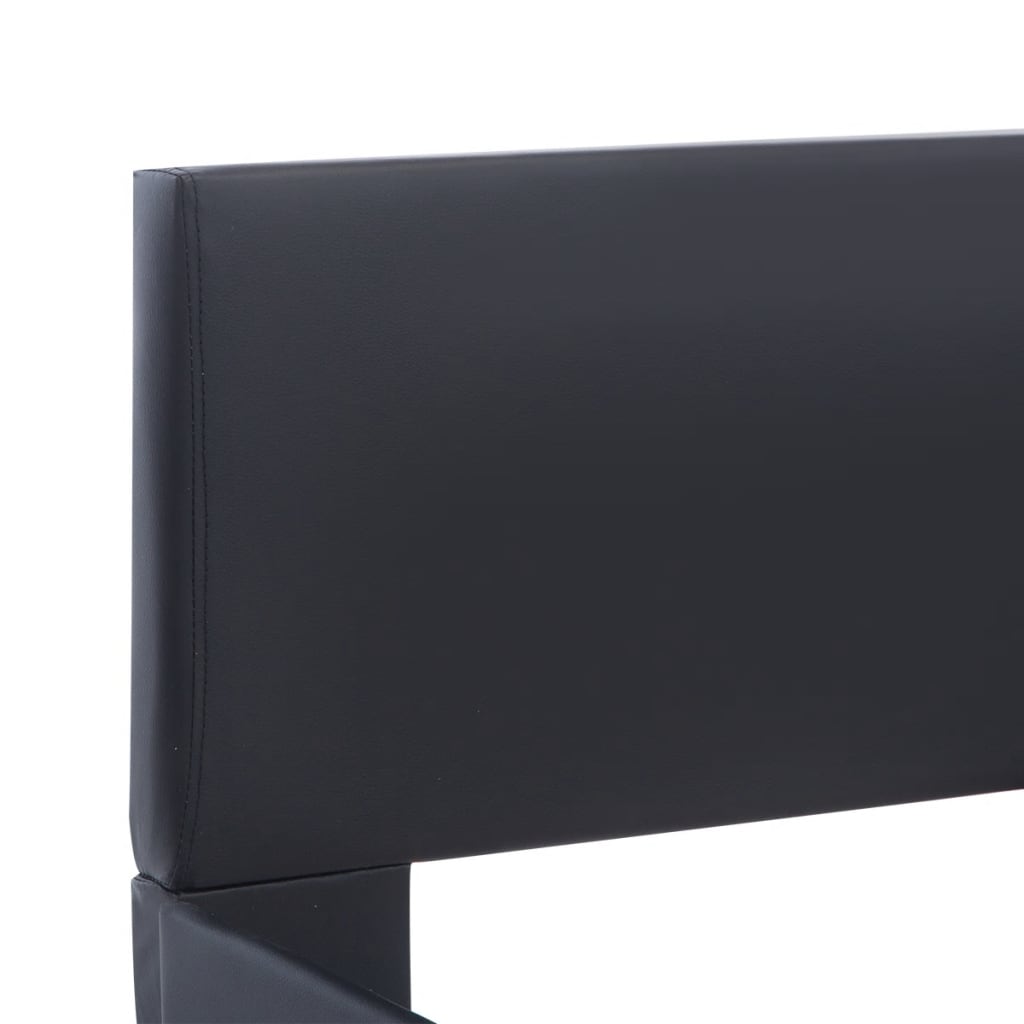 Rám Postele S Led Světlem Černý Umělá Kůže 180 X 200 Cm