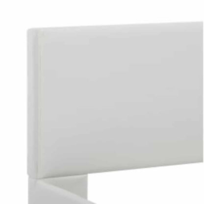 Rám Postele S Led Světlem Bílý Umělá Kůže 90 X 200 Cm